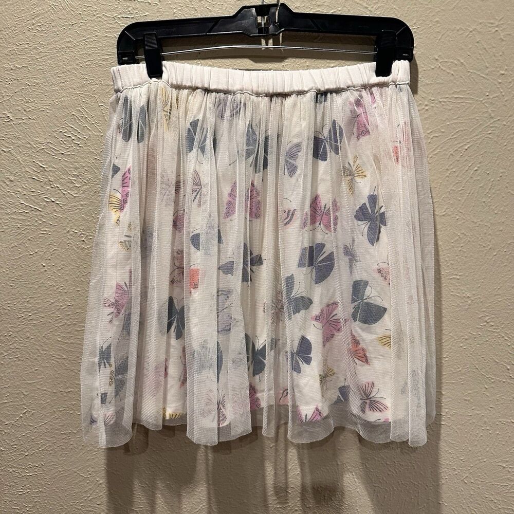 Hanna Andersson Butterfly Tulle Layered Skirt Size 150 cm Sz 12 Kids